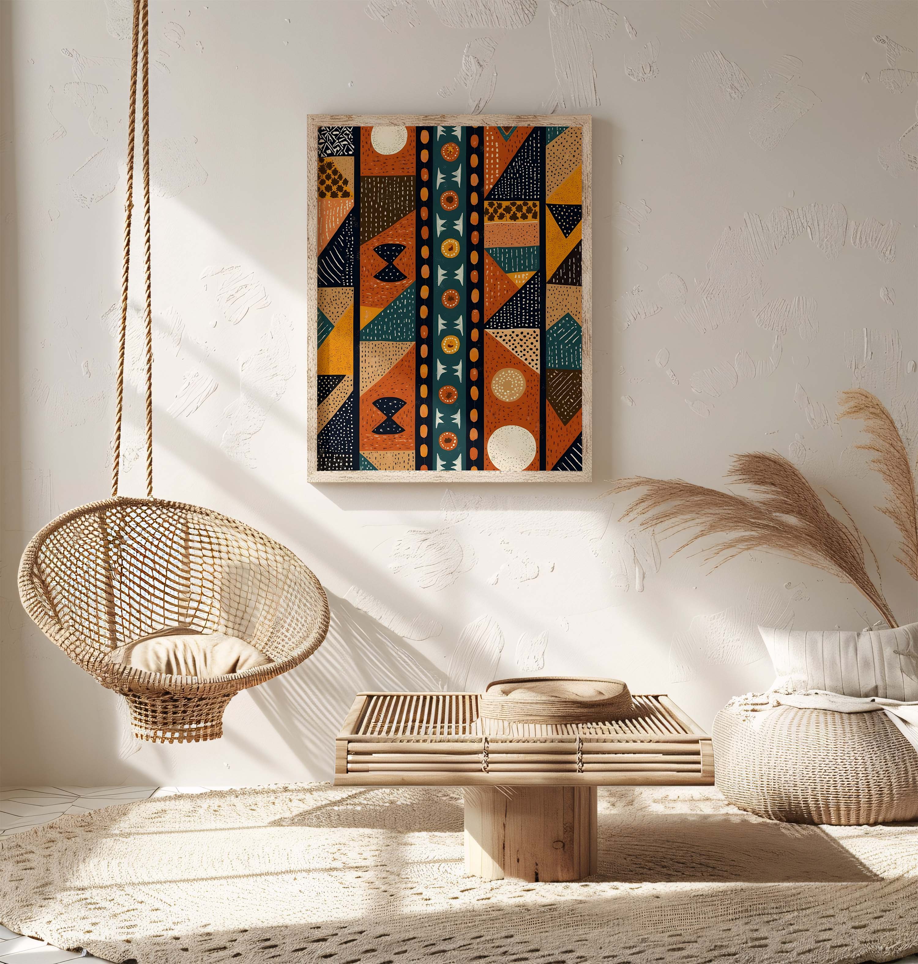 Tribal Echo | Bold Geometric Tribal Pattern