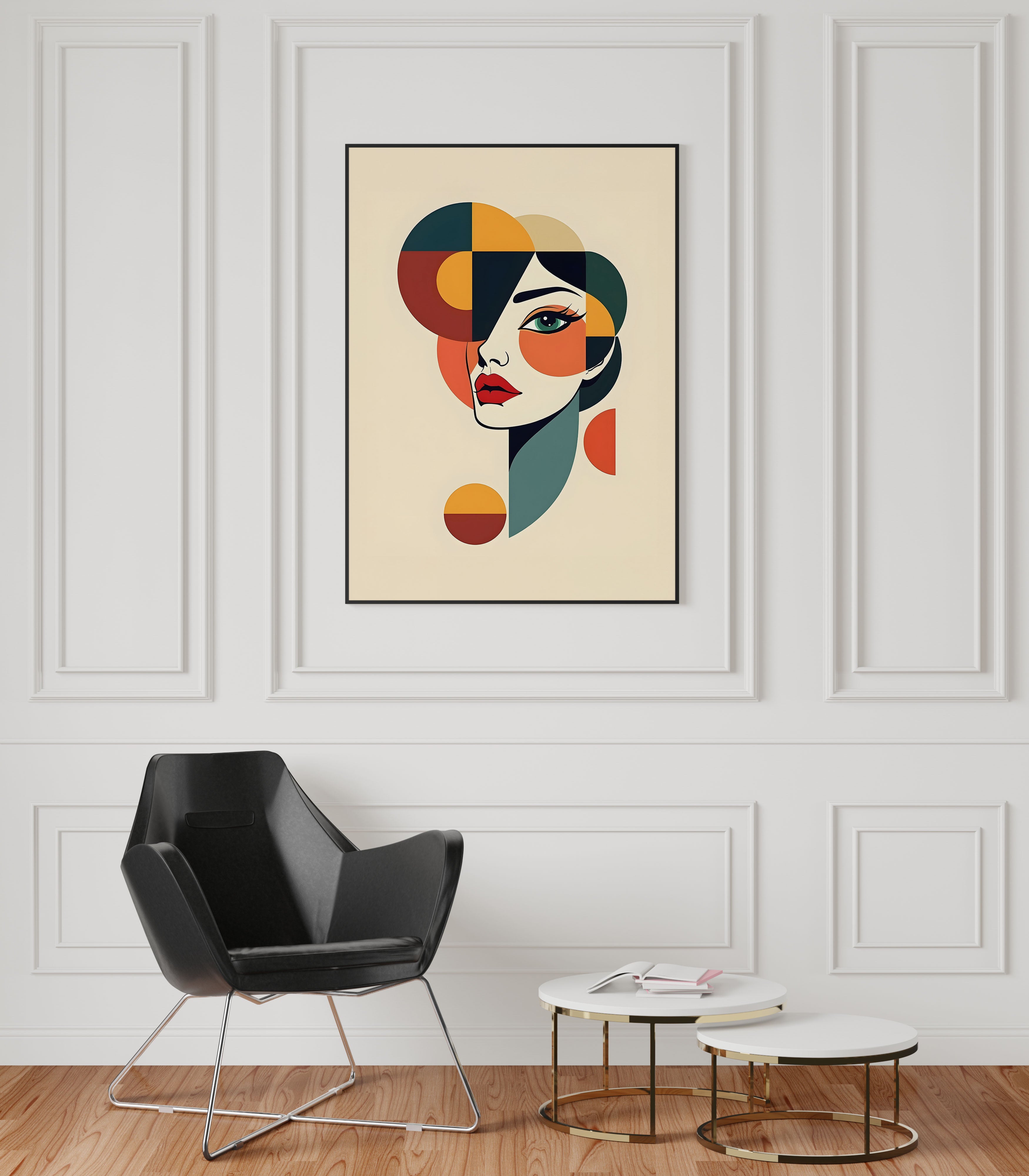 Fragmented Muse | Abstract Geometric Woman Portrait