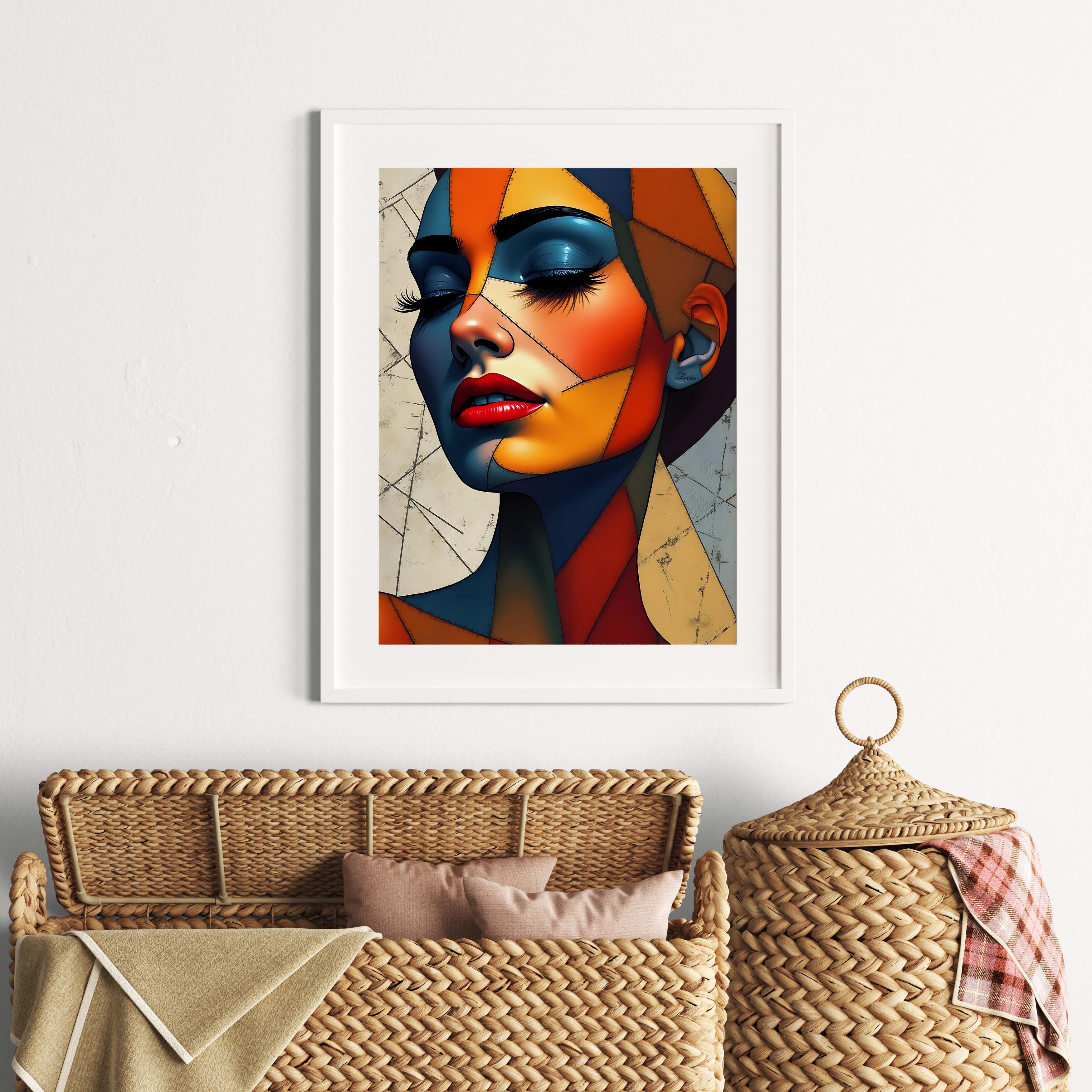 Fragmented Grace | Surreal Geometric Female Portrait