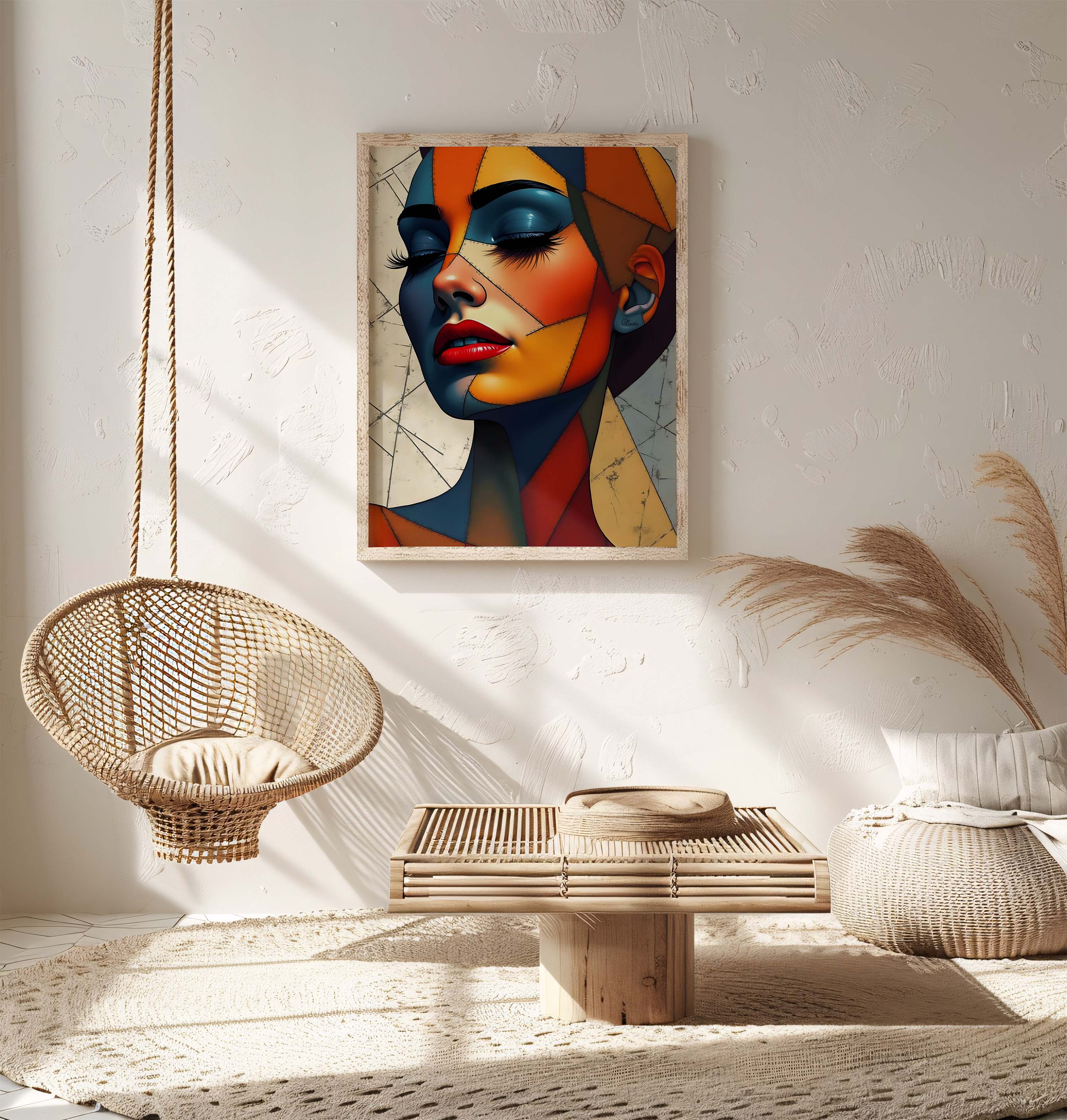 Fragmented Grace | Surreal Geometric Female Portrait