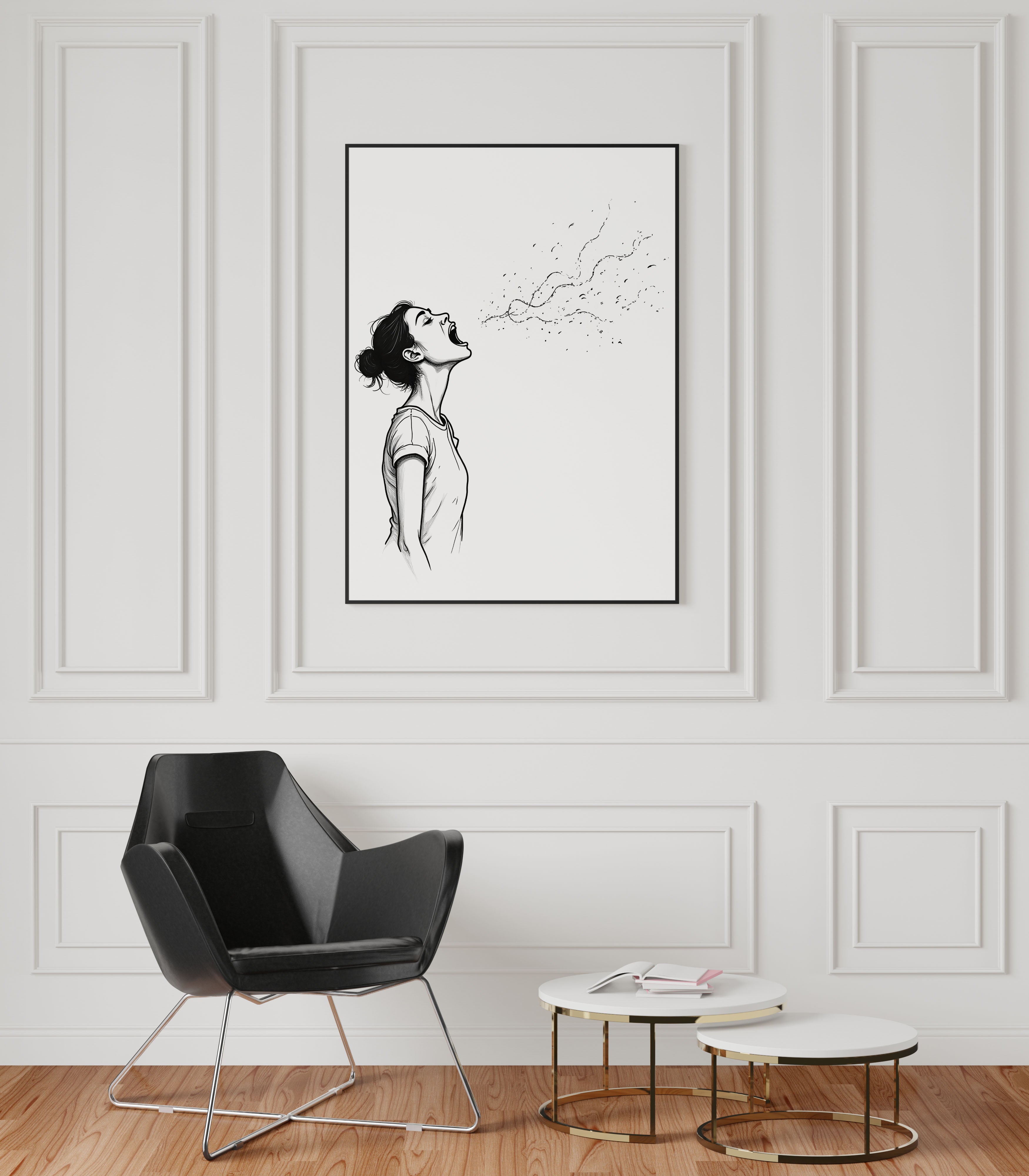 Unspoken | Emotional Line Art Portrait