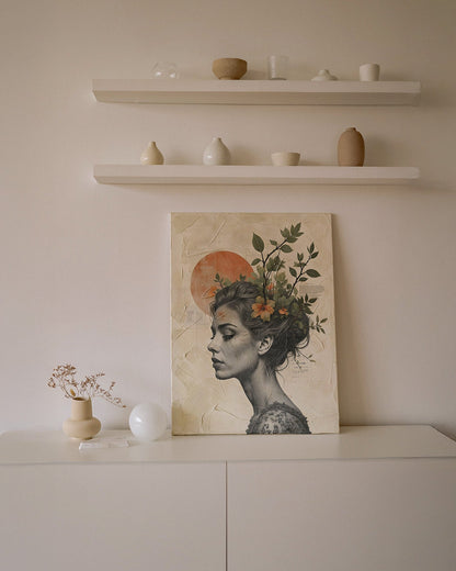 Flourish Within | Botanical Portrait of Inner Growth