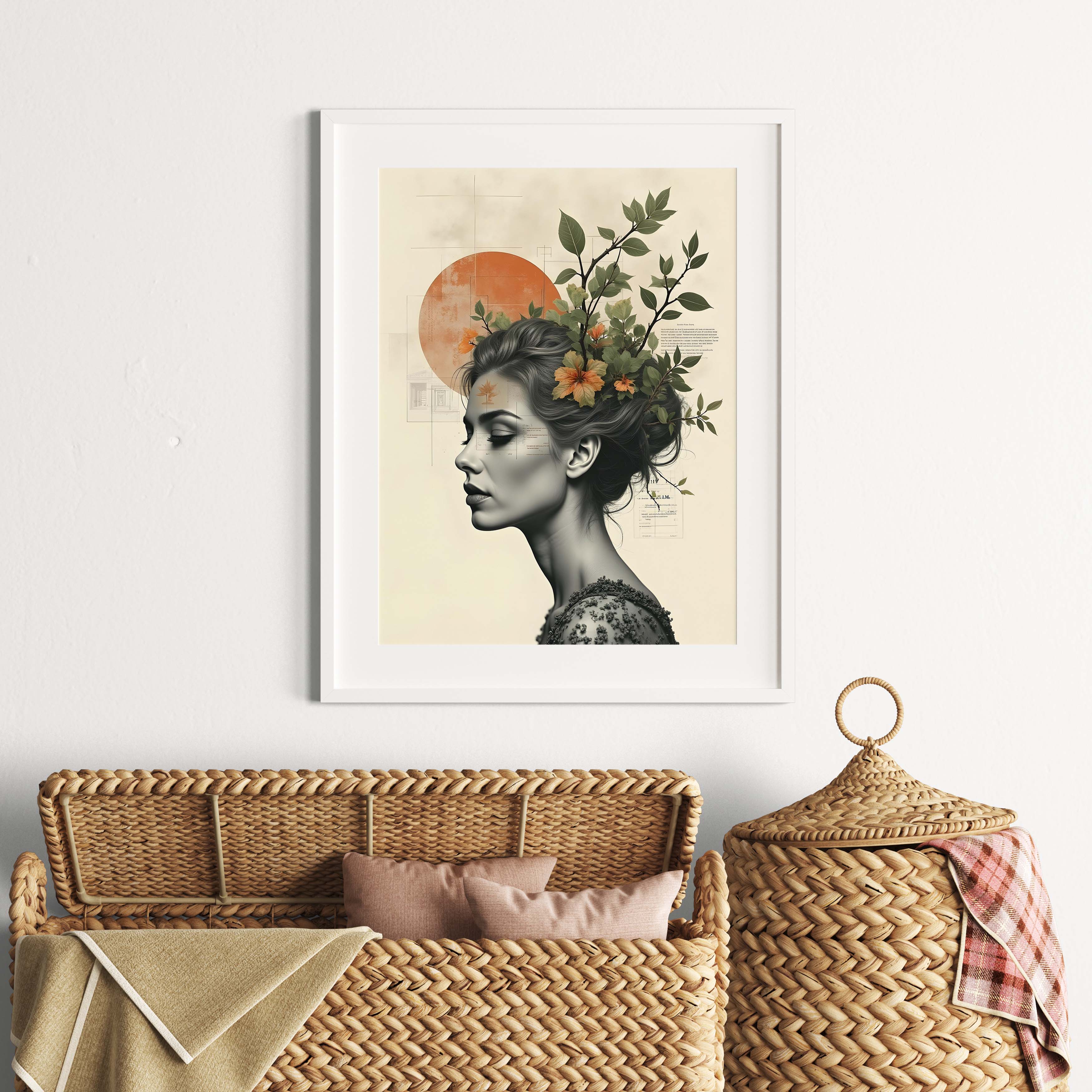 Flourish Within | Botanical Portrait of Inner Growth