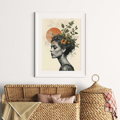 Flourish Within | Botanical Portrait of Inner Growth