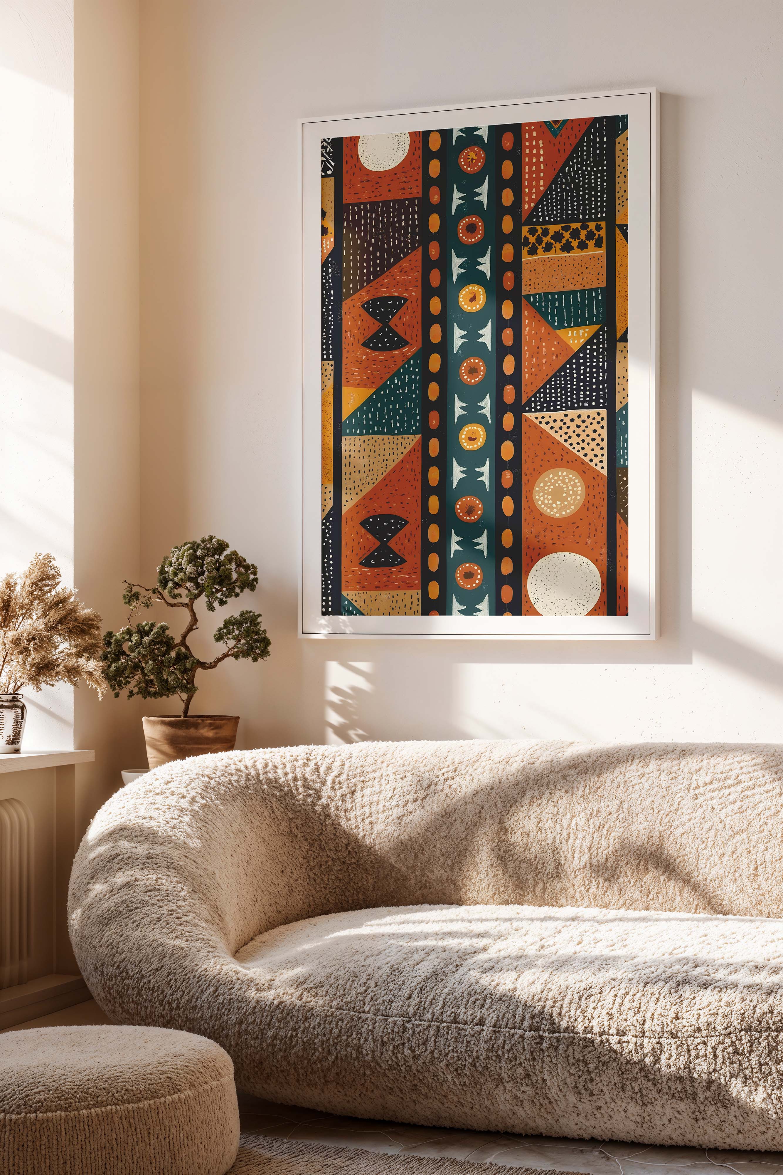 Tribal Echo | Bold Geometric Tribal Pattern