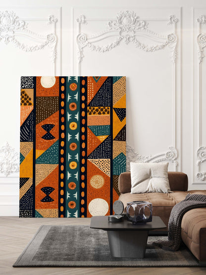 Tribal Echo | Bold Geometric Tribal Pattern