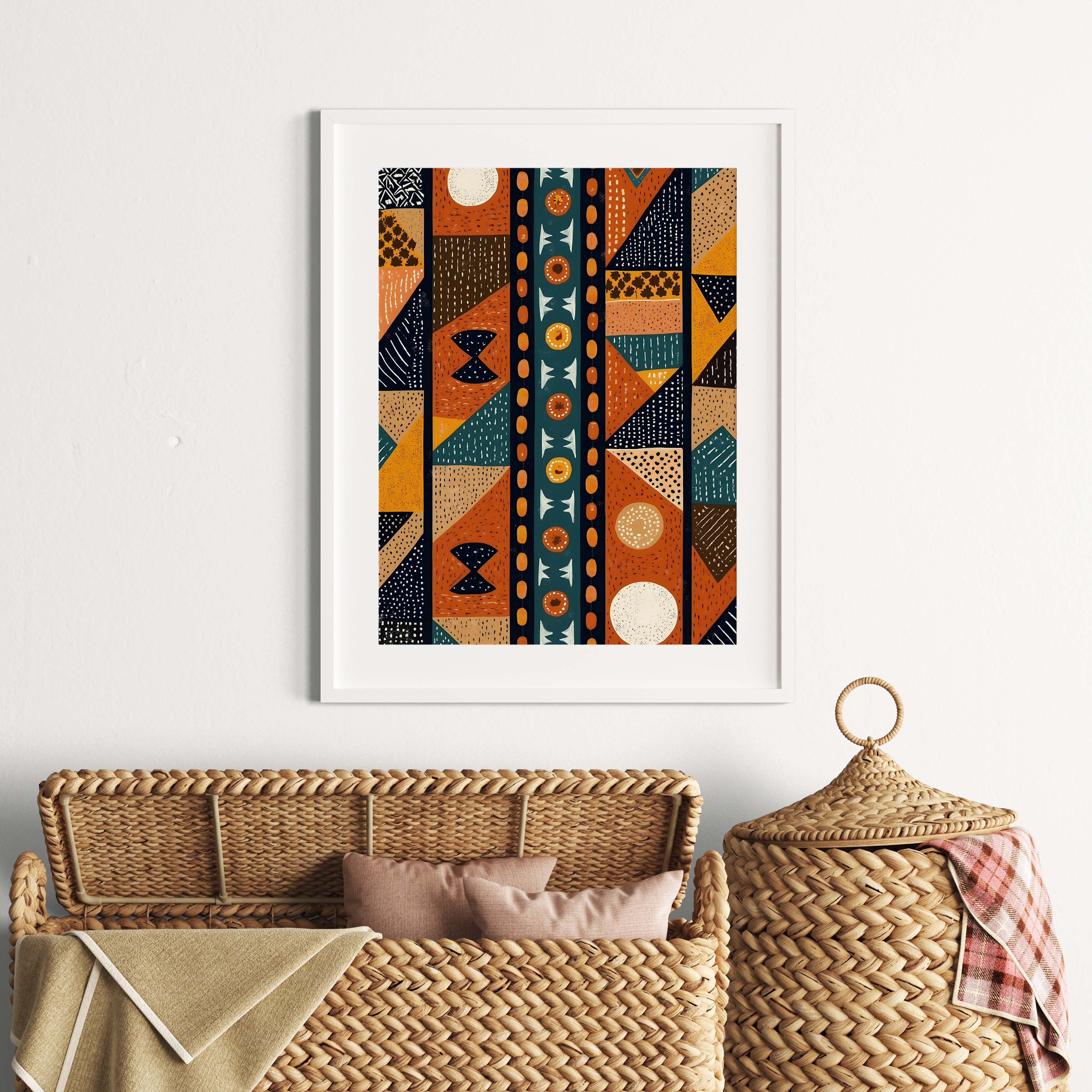 Tribal Echo | Bold Geometric Tribal Pattern