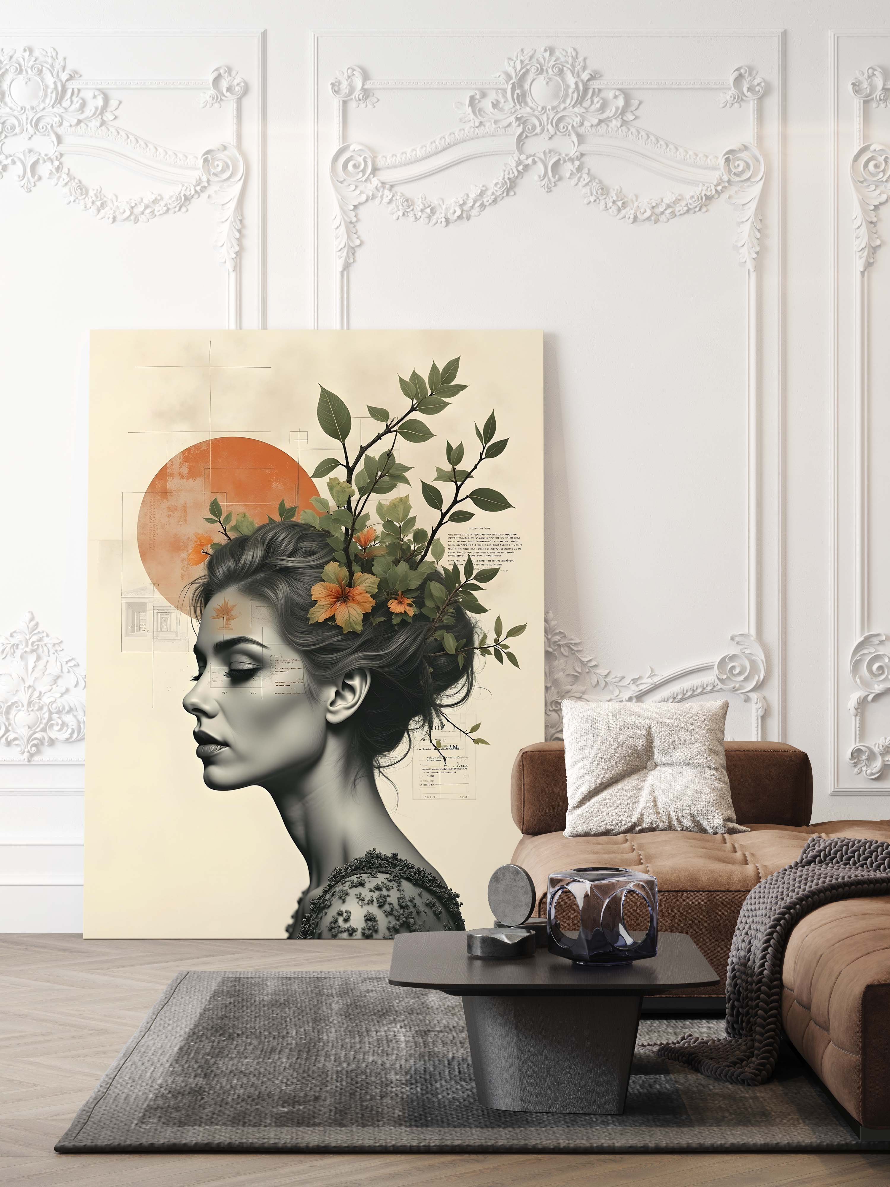 Flourish Within | Botanical Portrait of Inner Growth