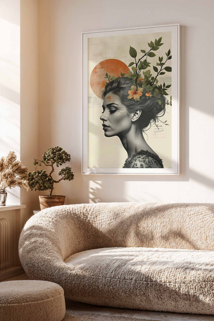 Flourish Within | Botanical Portrait of Inner Growth