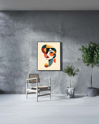Fragmented Muse | Abstract Geometric Woman Portrait