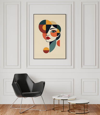 Fragmented Muse | Abstract Geometric Woman Portrait