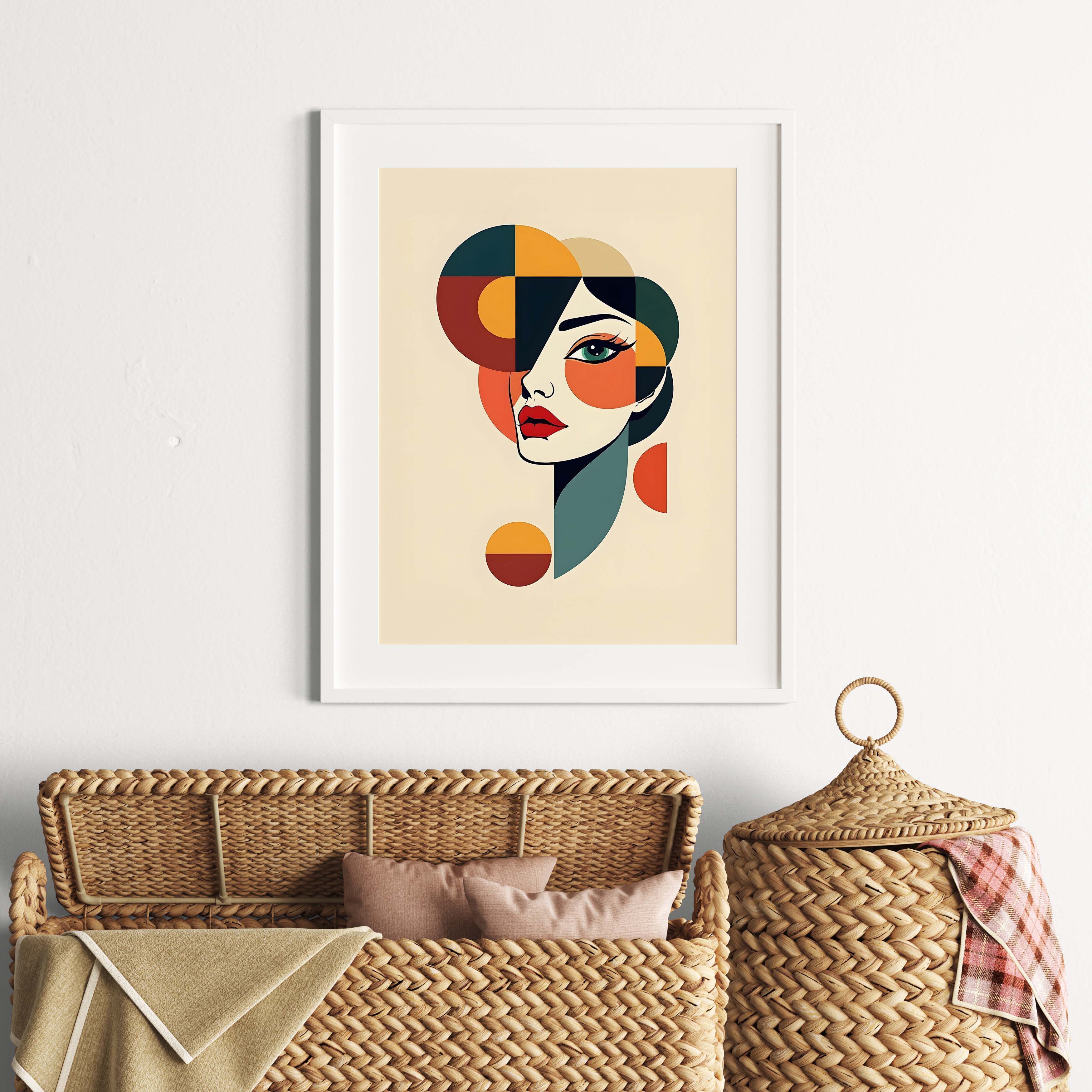 Fragmented Muse | Abstract Geometric Woman Portrait