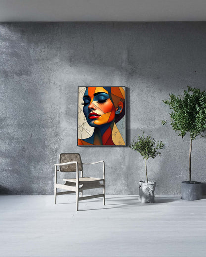 Fragmented Grace | Surreal Geometric Female Portrait