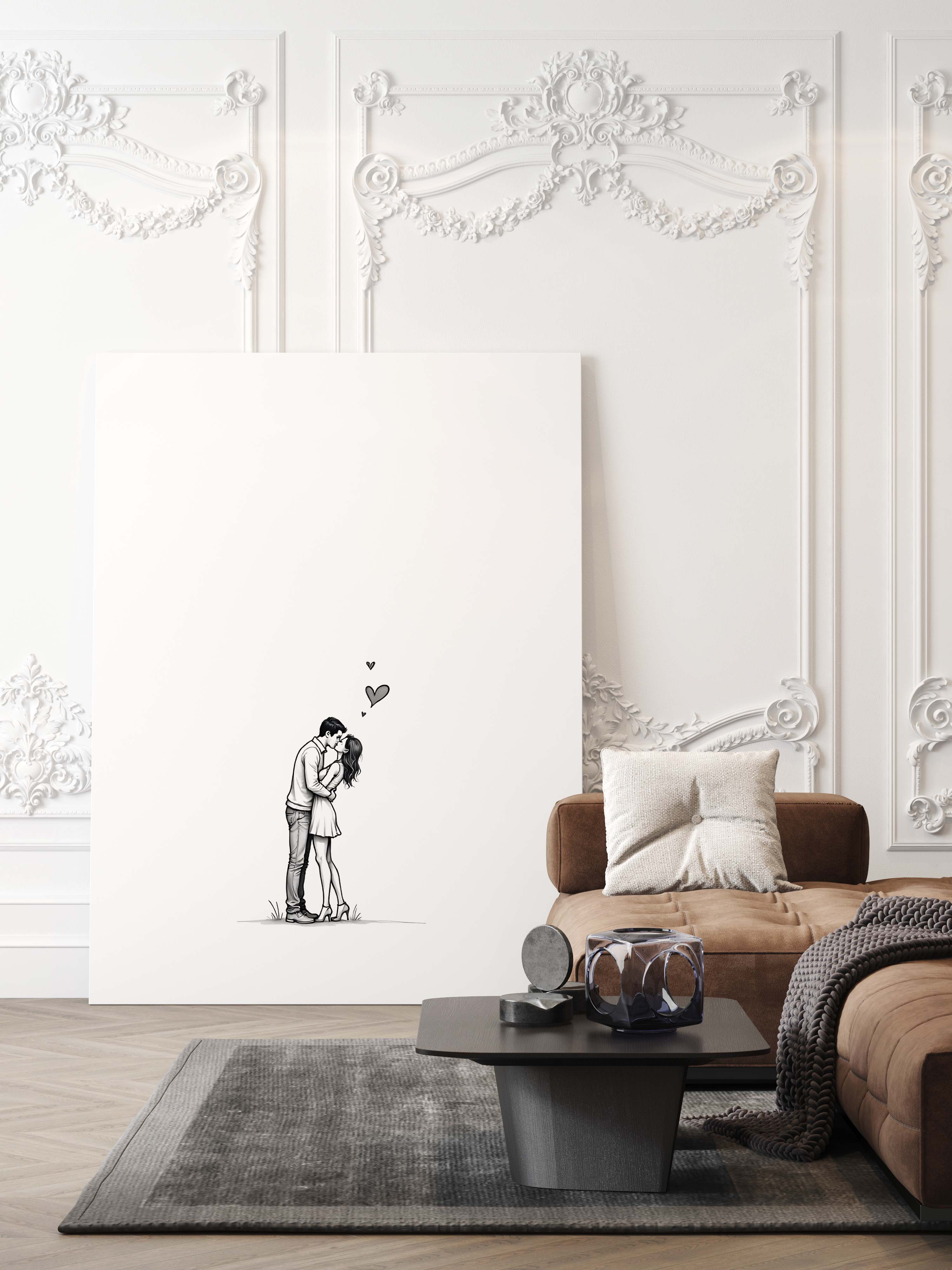 Little Big Love | Minimalist Couple Illustration