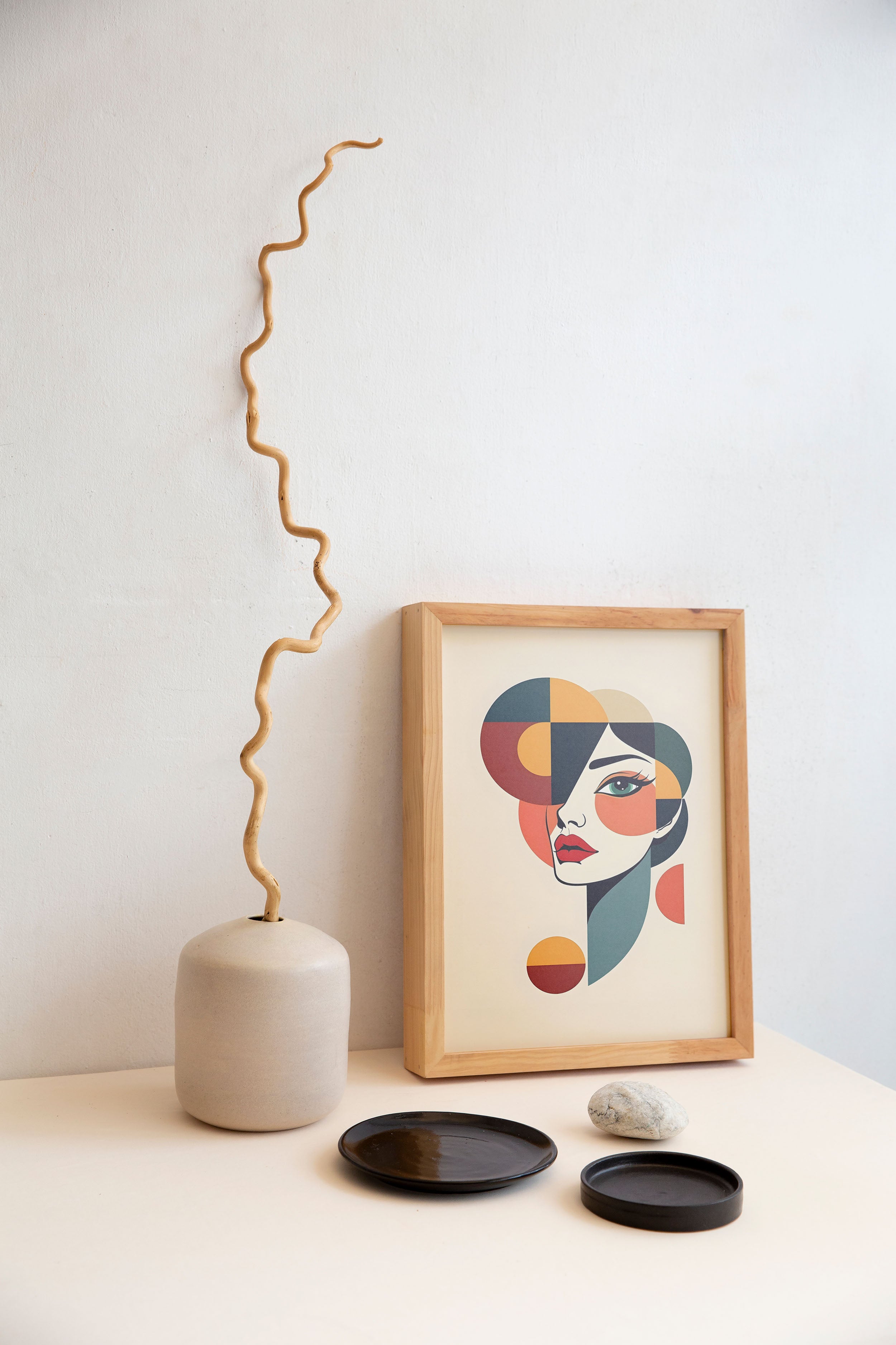 Fragmented Muse | Abstract Geometric Woman Portrait