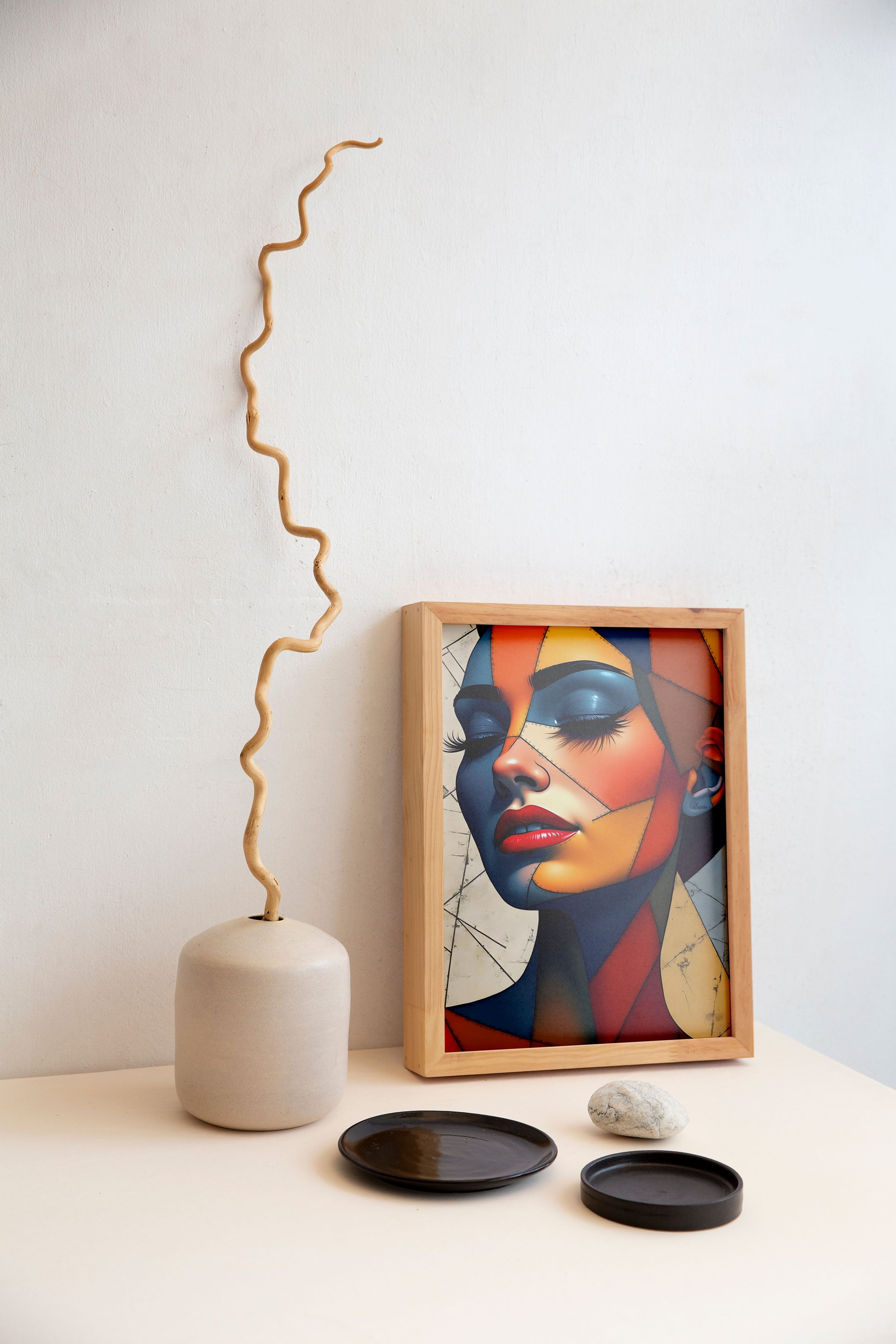Fragmented Grace | Surreal Geometric Female Portrait