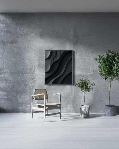 Dark Curves | 3D Abstract Wall Art