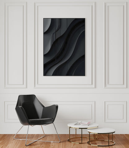 Dark Curves | 3D Abstract Wall Art