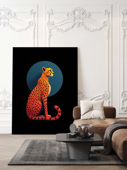 Silent Speed | Modern Digital Portrait of a Cheetah
