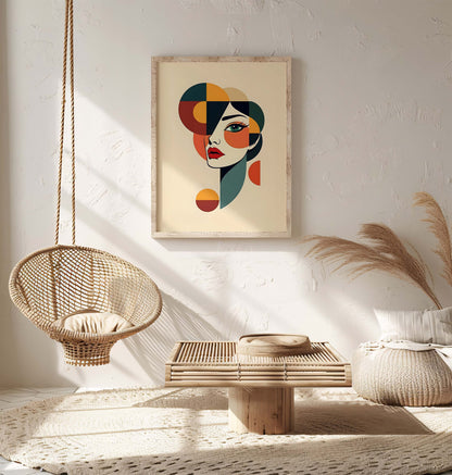 Fragmented Muse | Abstract Geometric Woman Portrait