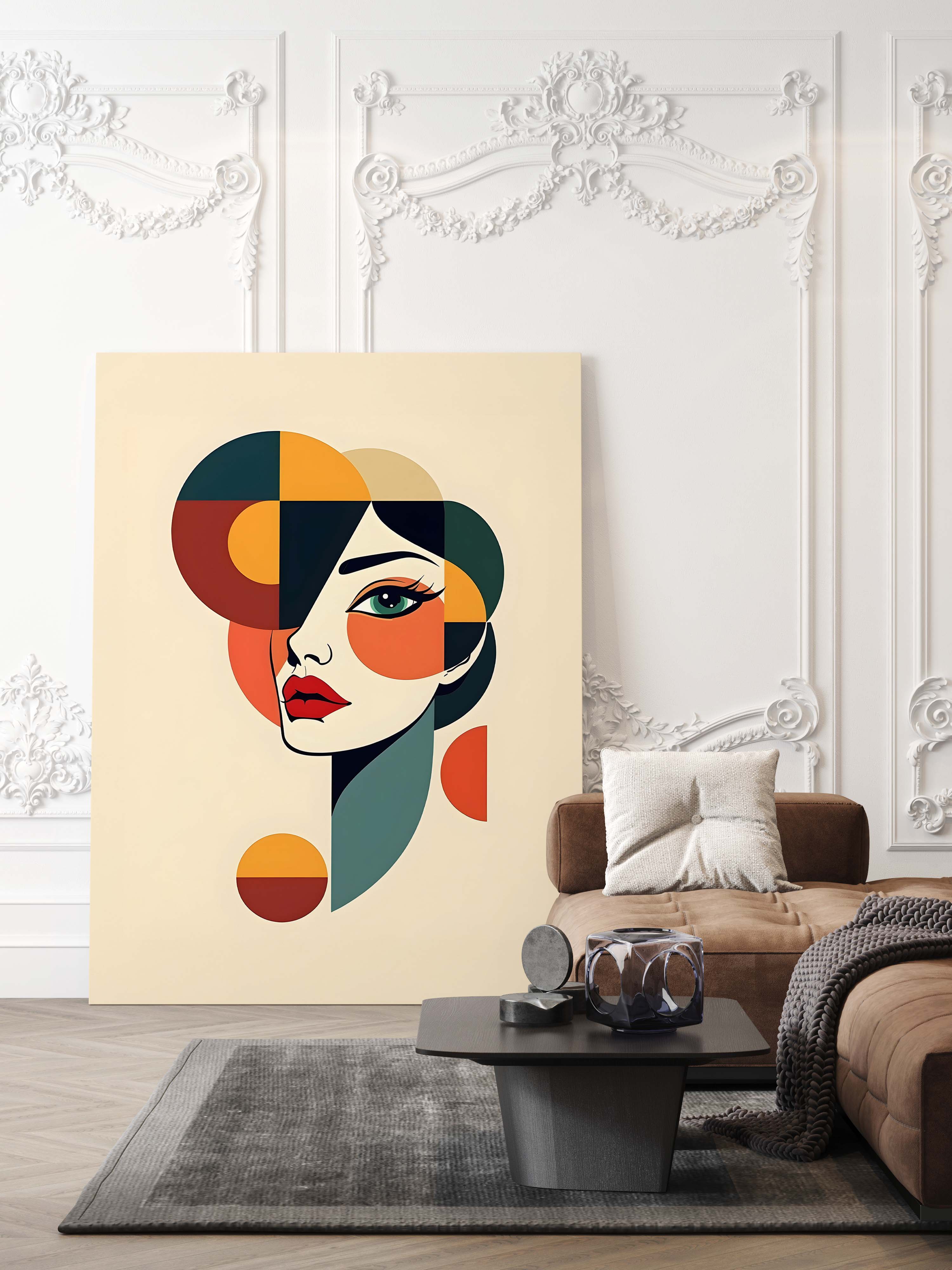 Fragmented Muse | Abstract Geometric Woman Portrait