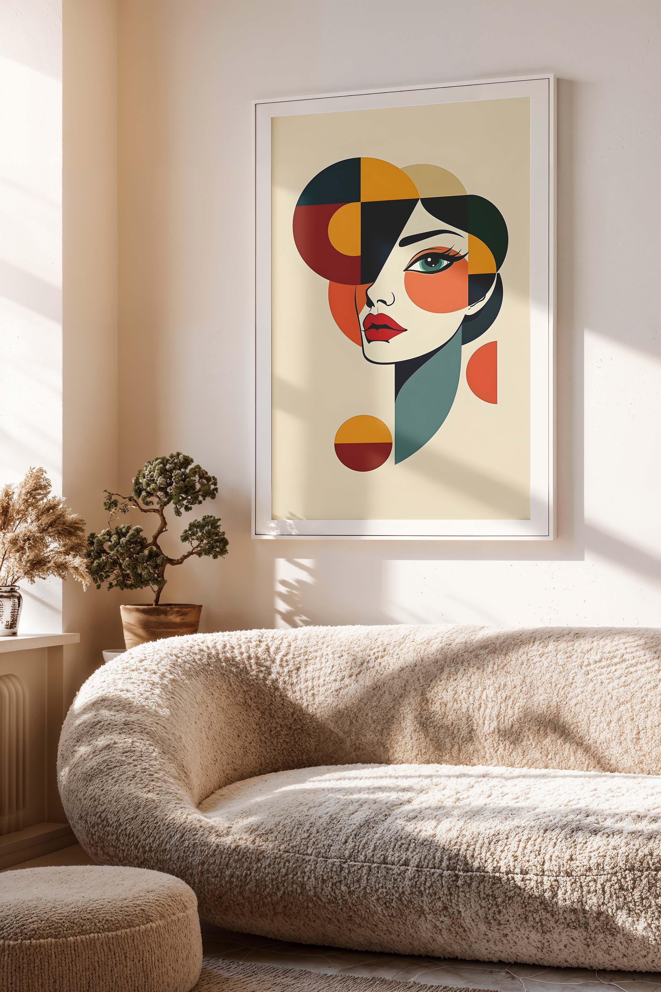 Fragmented Muse | Abstract Geometric Woman Portrait