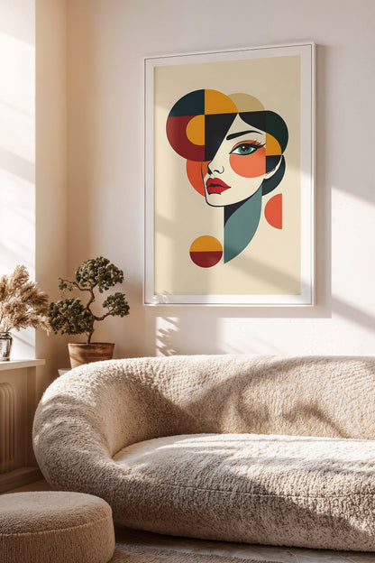 Fragmented Muse | Abstract Geometric Woman Portrait