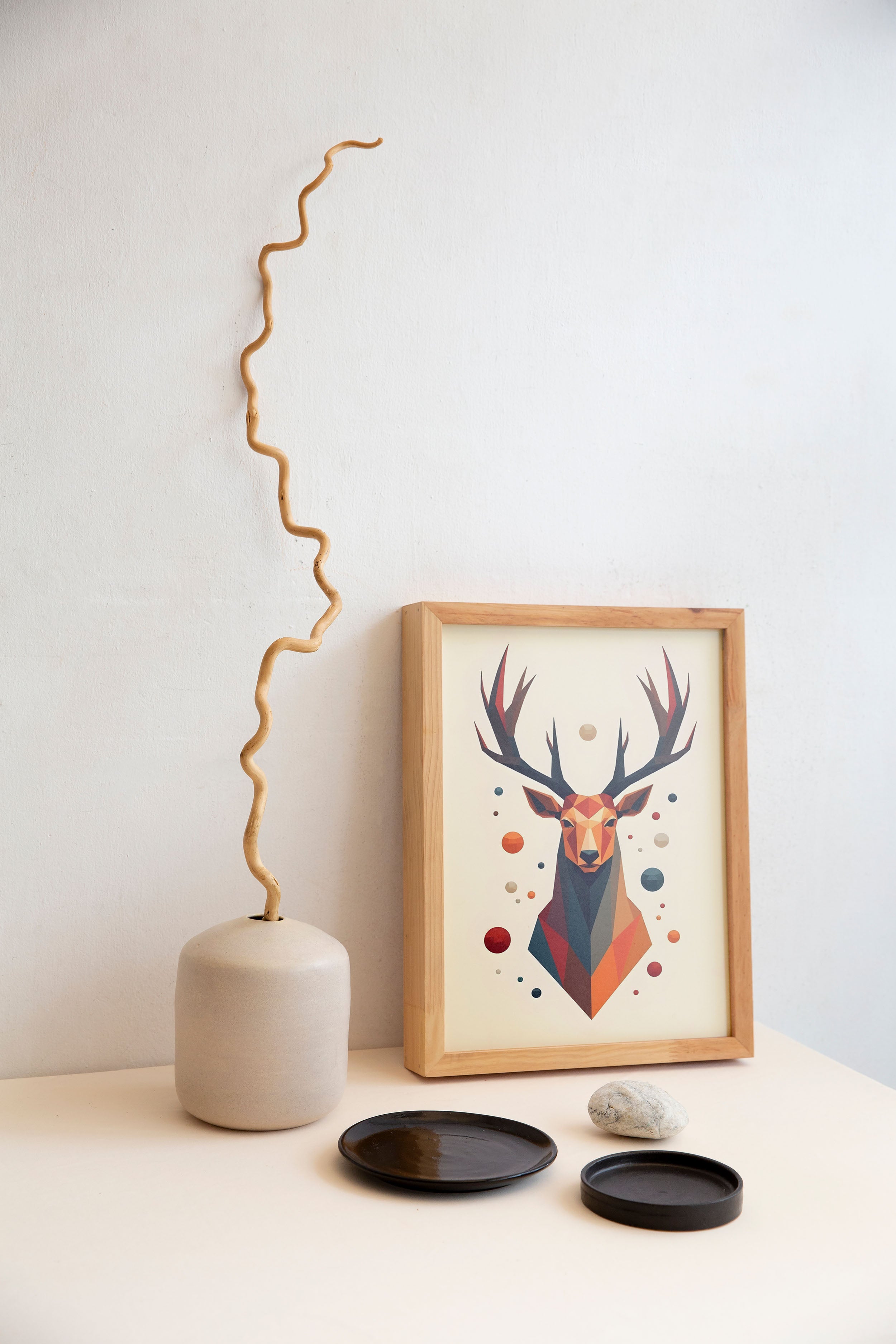 Geometric Stag | Polygonal Deer Head Art